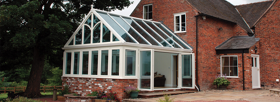 White uPVC Gable conservatory